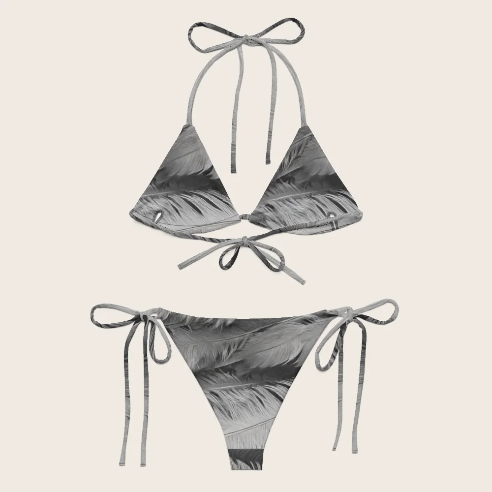 String Bikini on model
