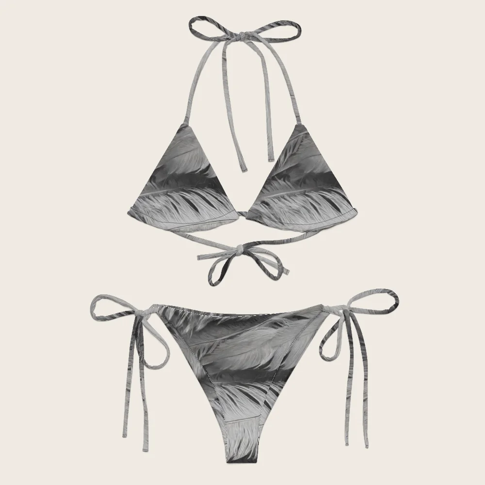 String Bikini on model