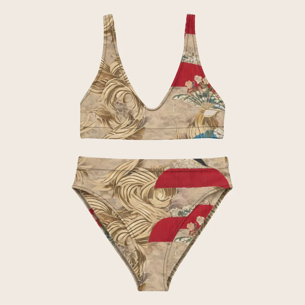 High-Waisted Bikini on model