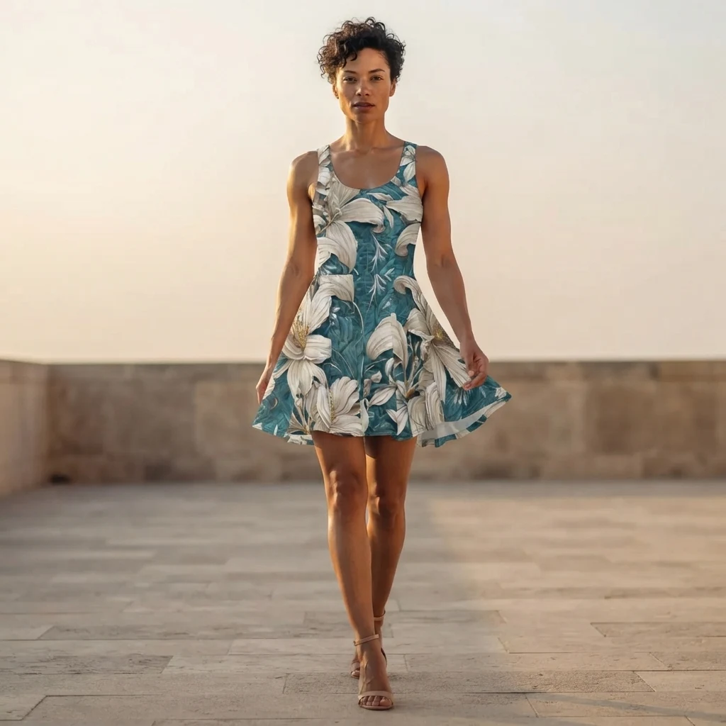 Skater Dress on model