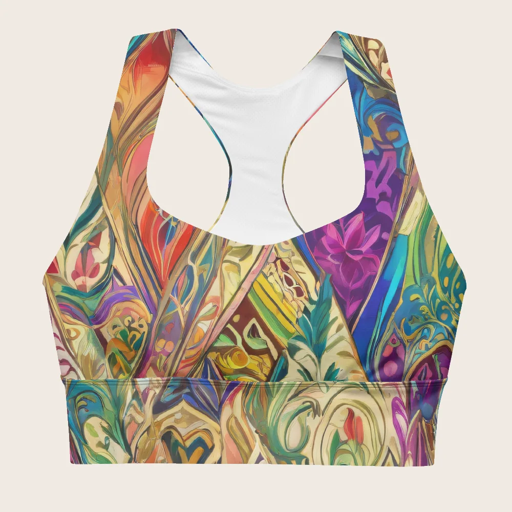Longline Sports Bra on model