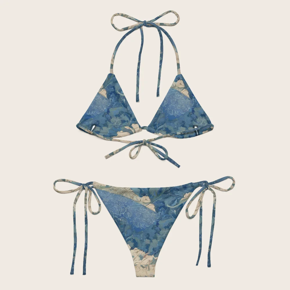 String Bikini on model