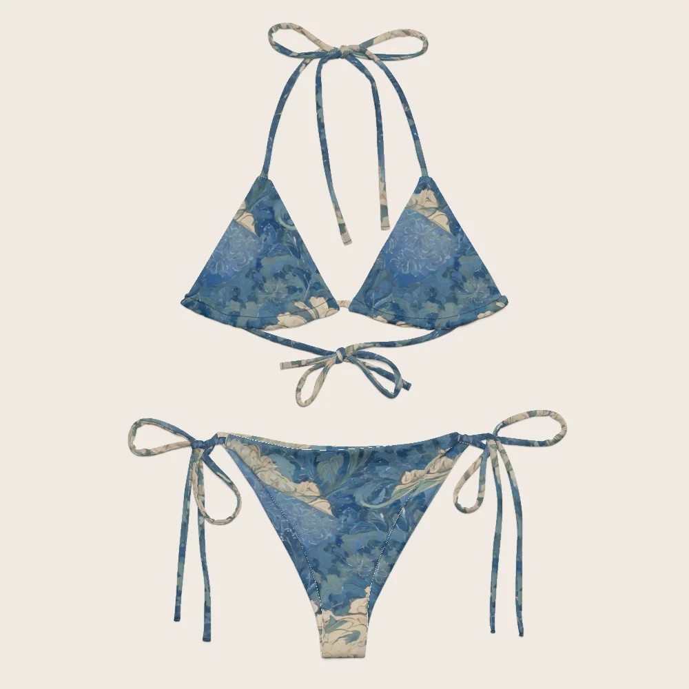 String Bikini on model