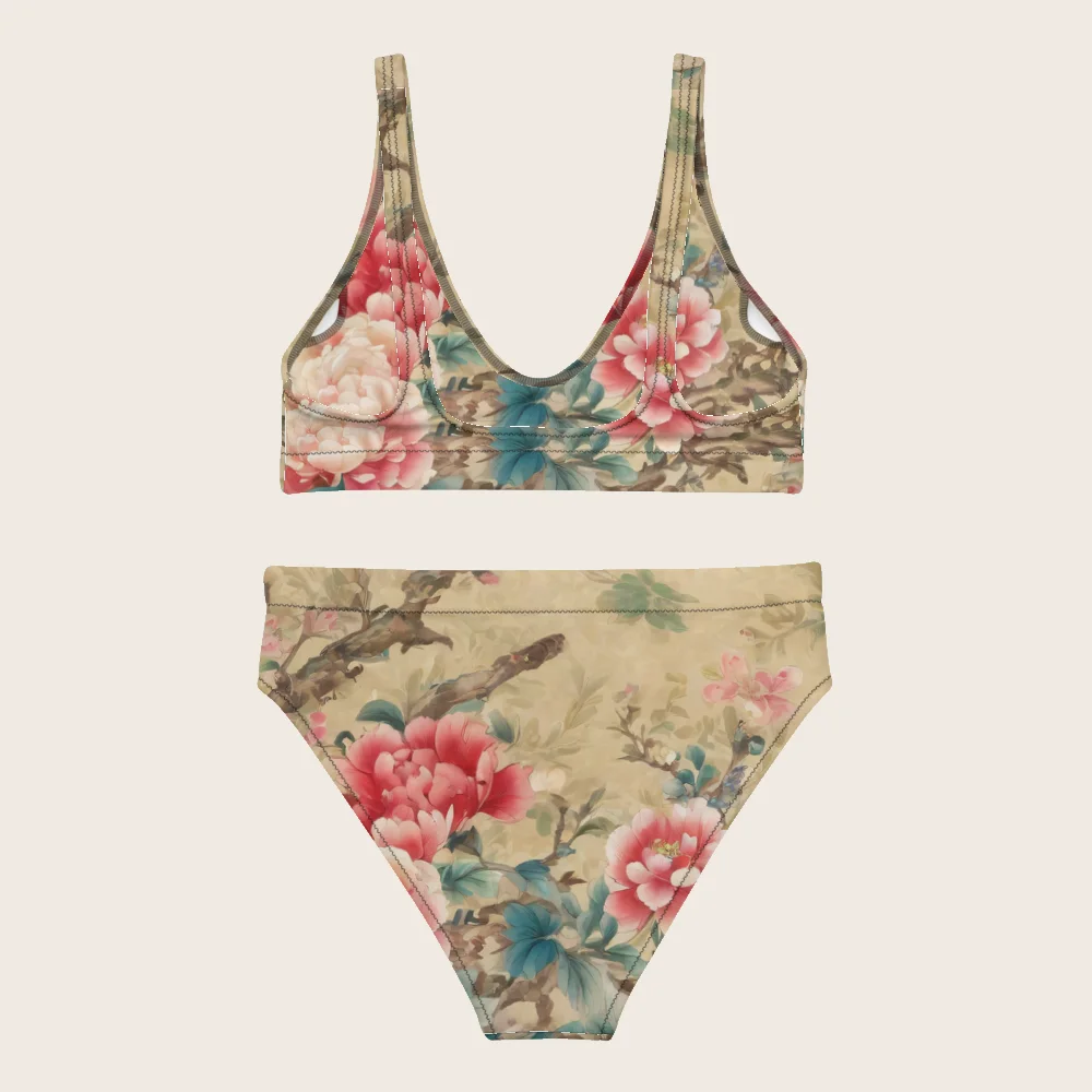 High-Waisted Bikini on model