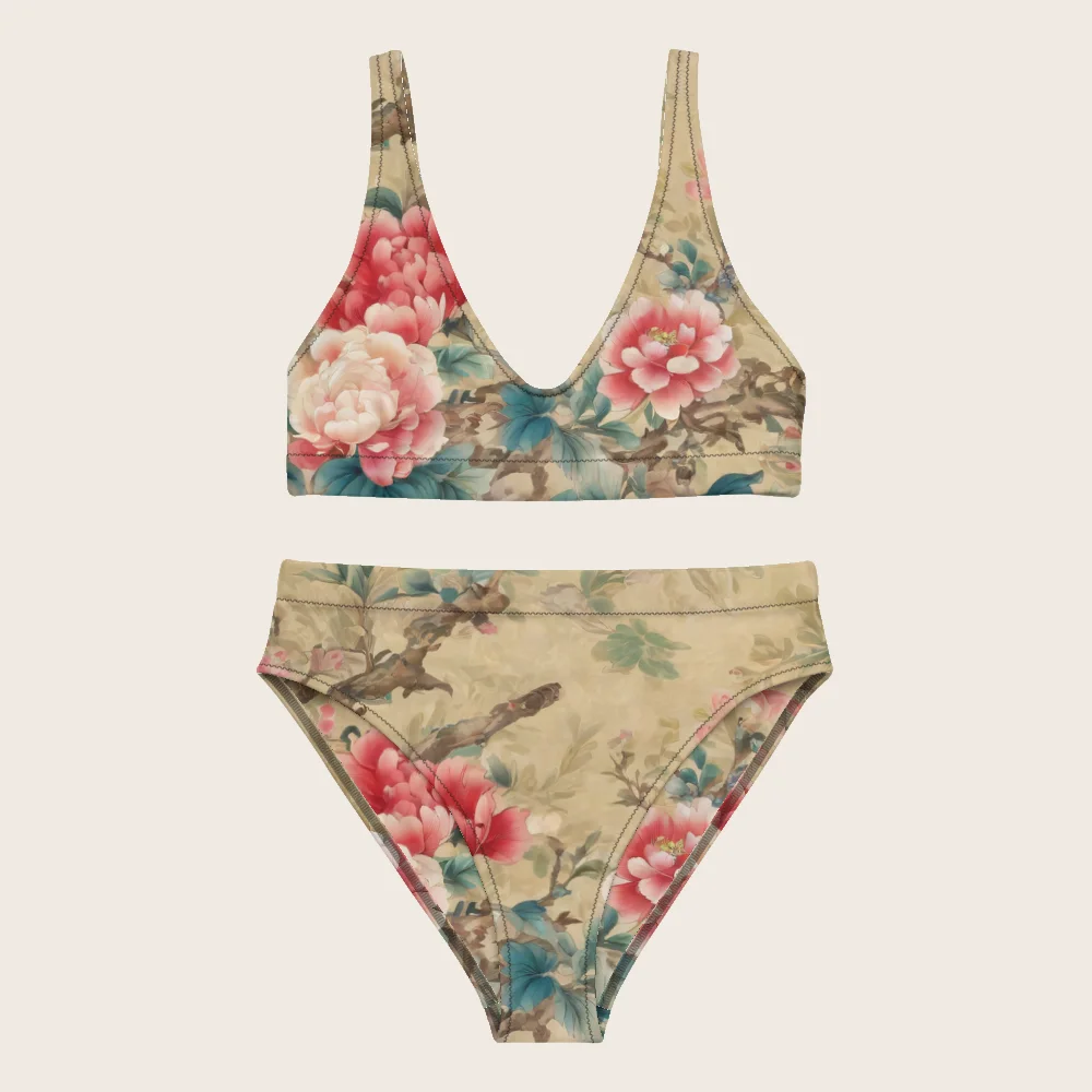 High-Waisted Bikini on model