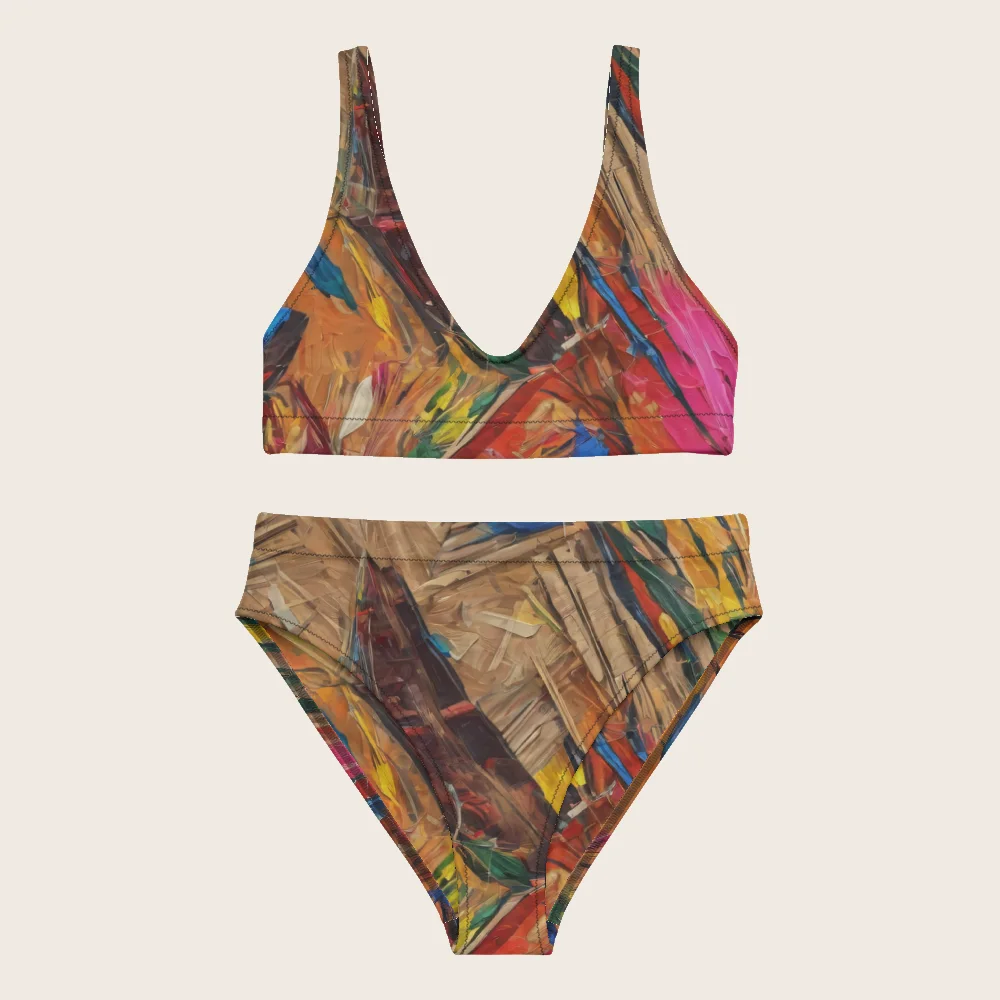 High-Waisted Bikini on model