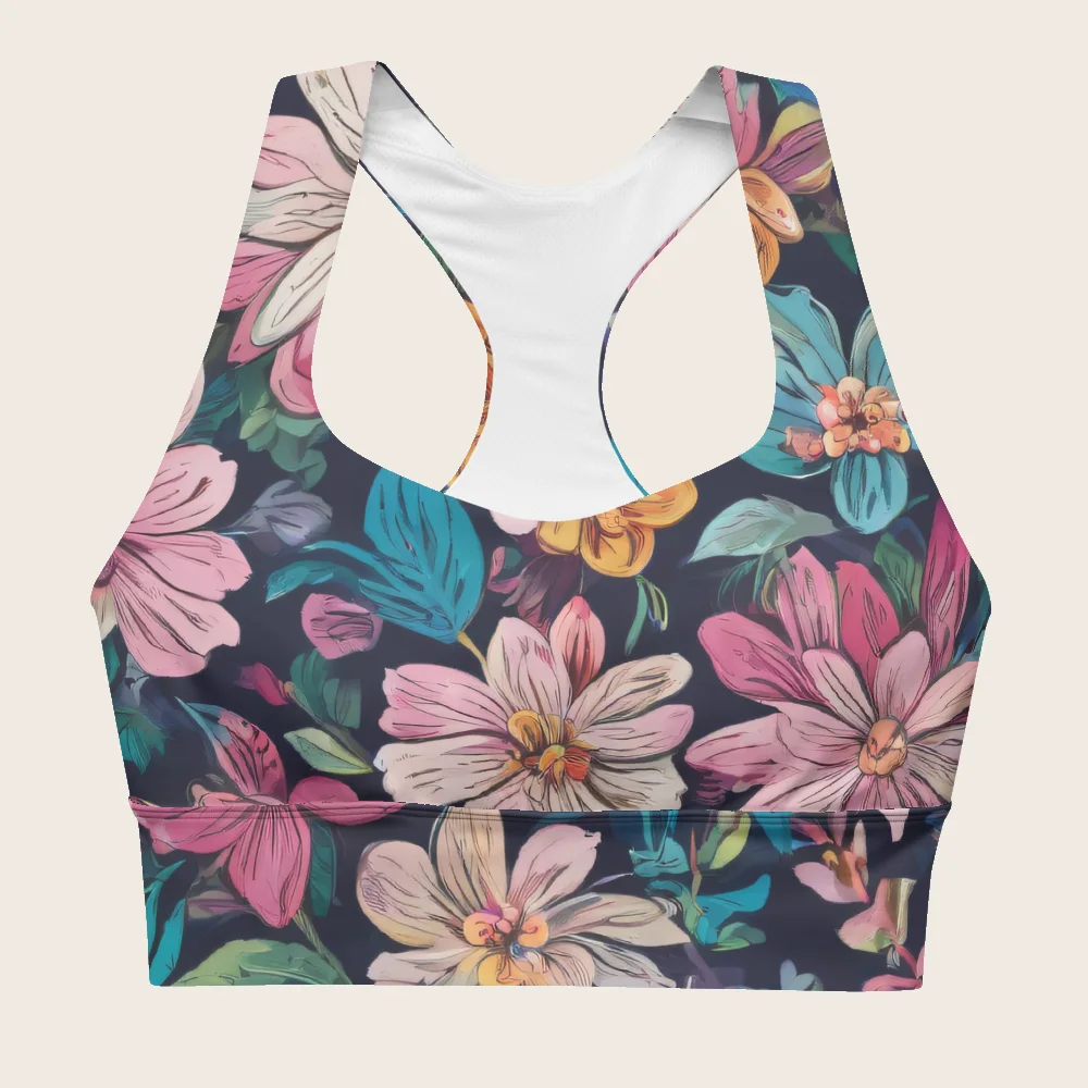 Longline Sports Bra on model