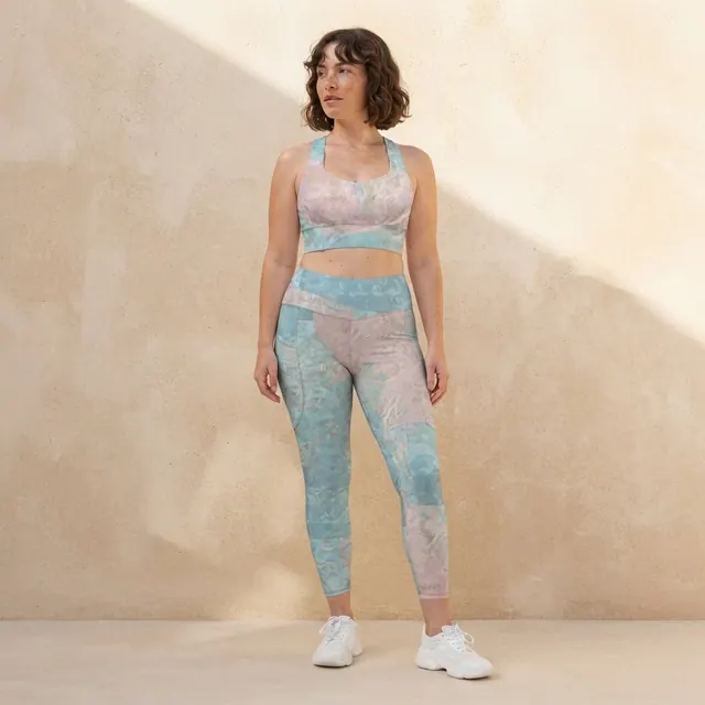 Longline Sports Bra, one-of-one design 1B097FBE