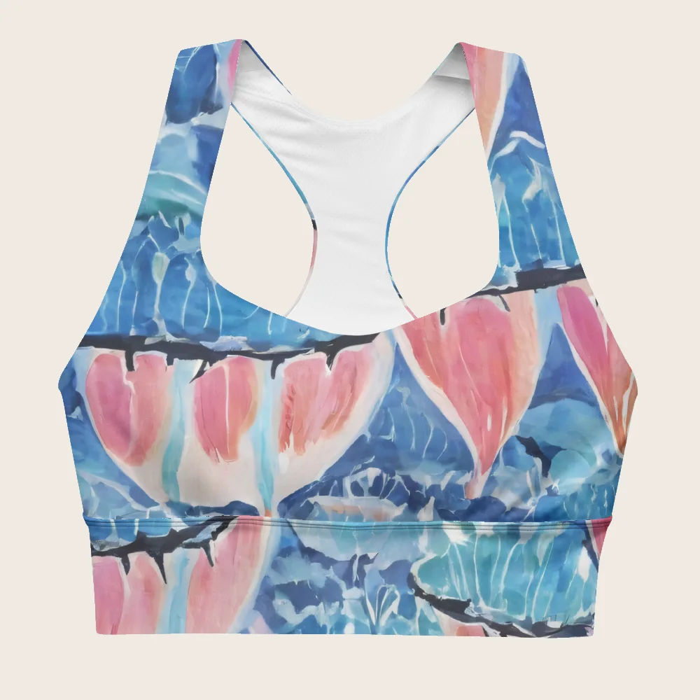 Longline Sports Bra on model