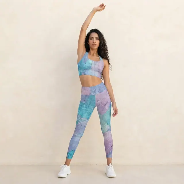 Longline Sports Bra, one-of-one design 90EA93A8