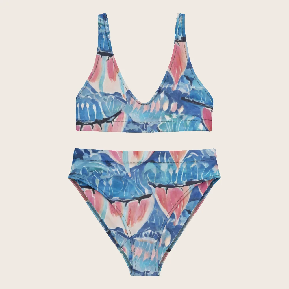 High-Waisted Bikini on model