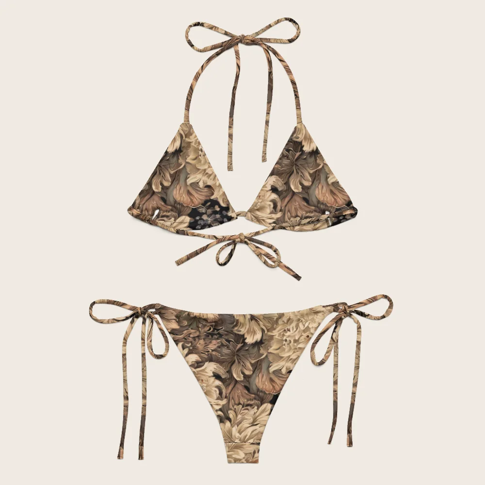 String Bikini on model