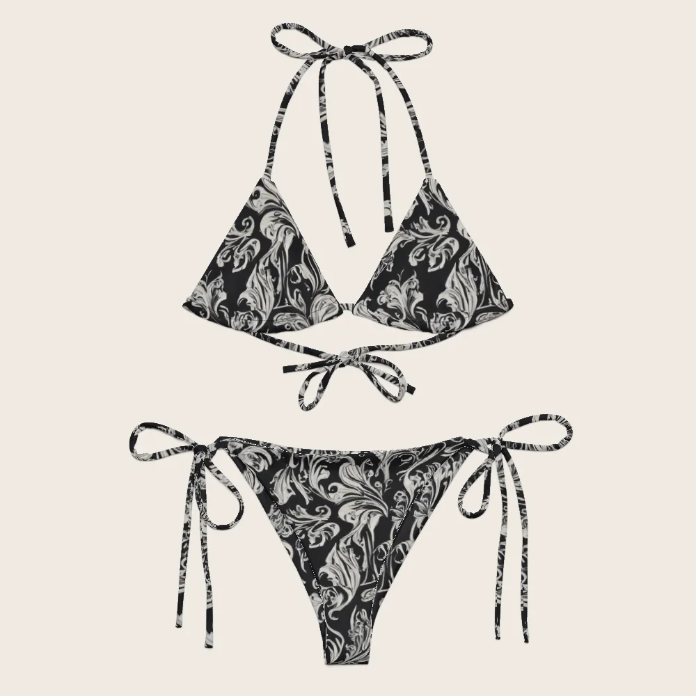 String Bikini on model