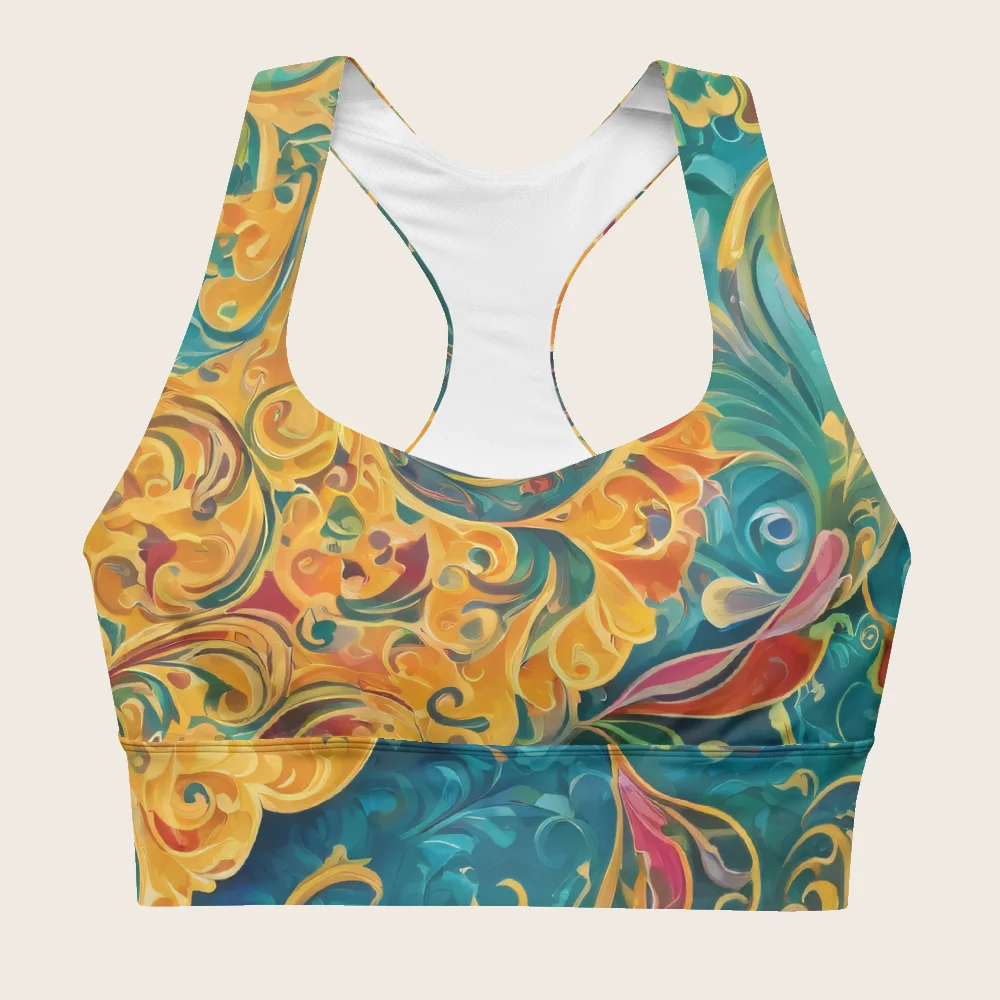 Longline Sports Bra on model