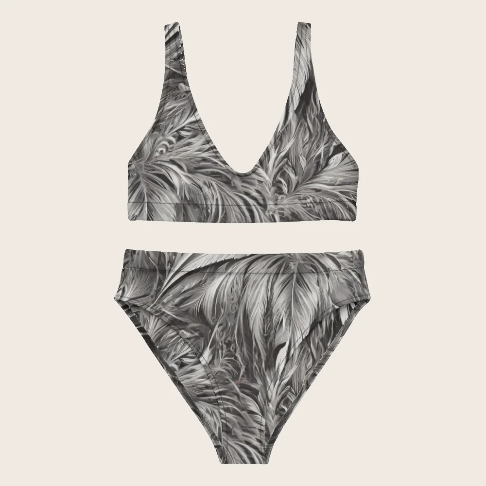 High-Waisted Bikini on model