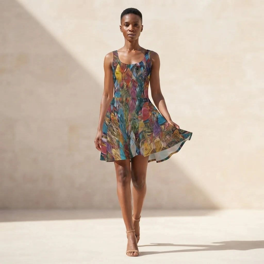 Skater Dress on model