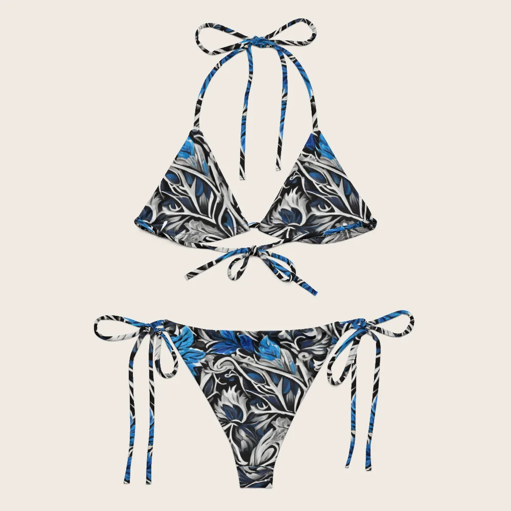 String Bikini on model