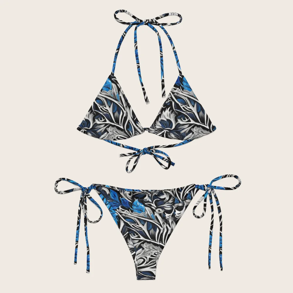 String Bikini on model