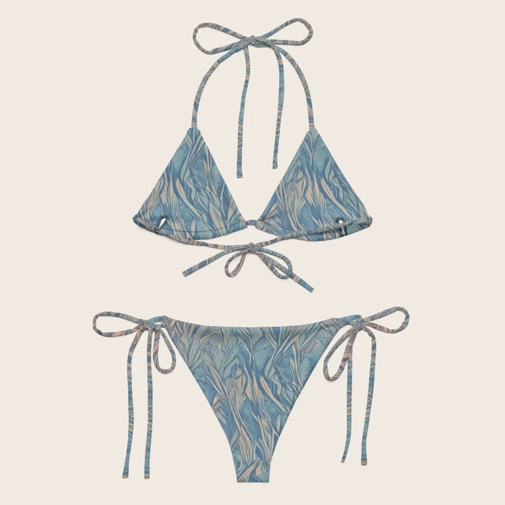 String Bikini on model