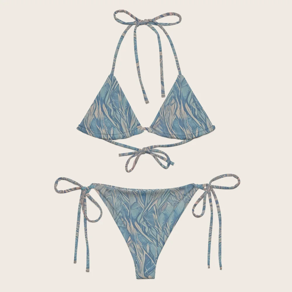 String Bikini on model