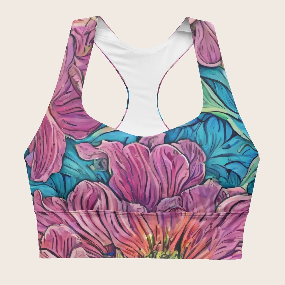 Longline Sports Bra on model