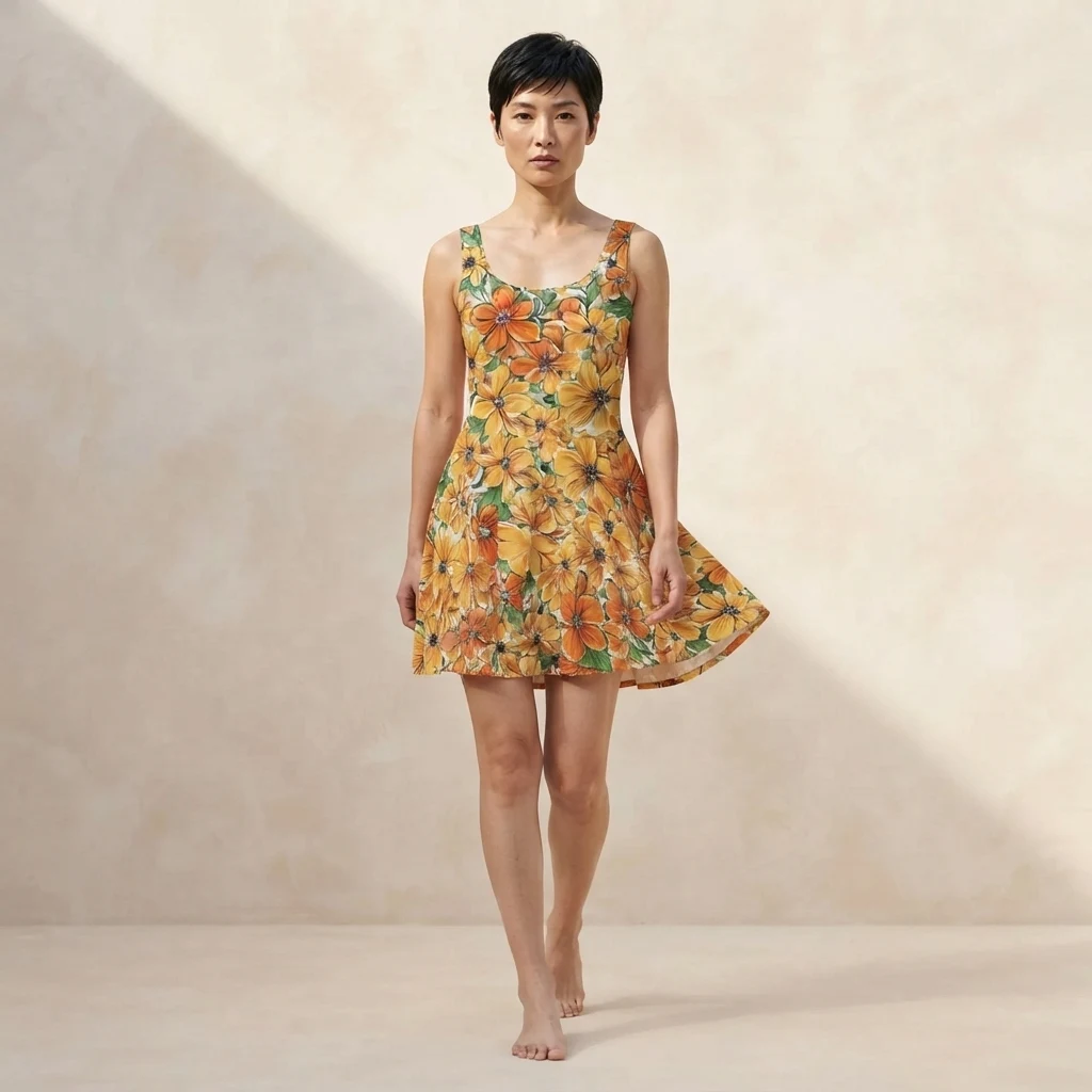 Skater Dress on model