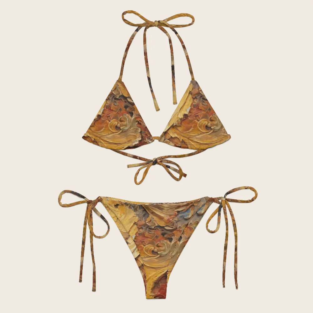 String Bikini on model