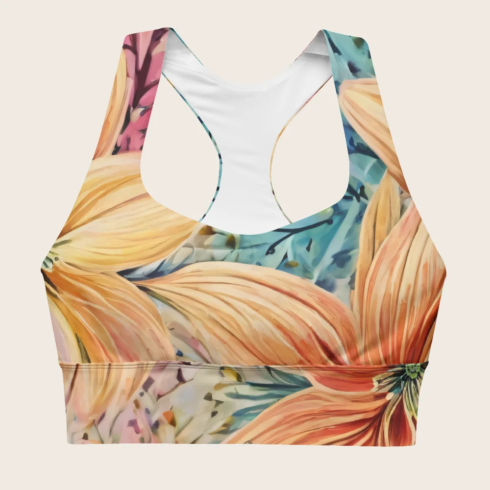 Longline Sports Bra on model