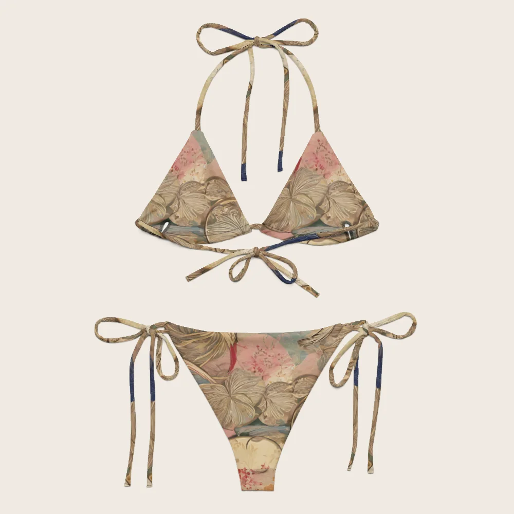 String Bikini on model