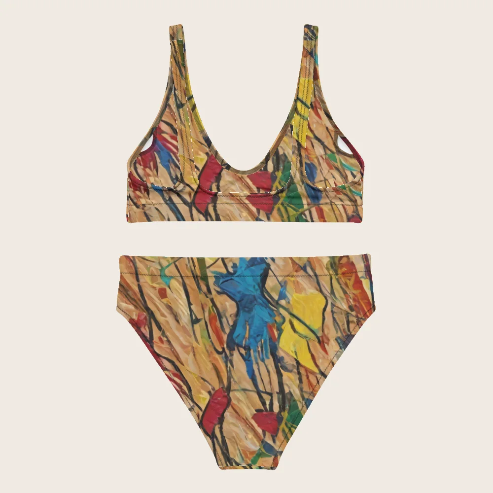 High-Waisted Bikini on model