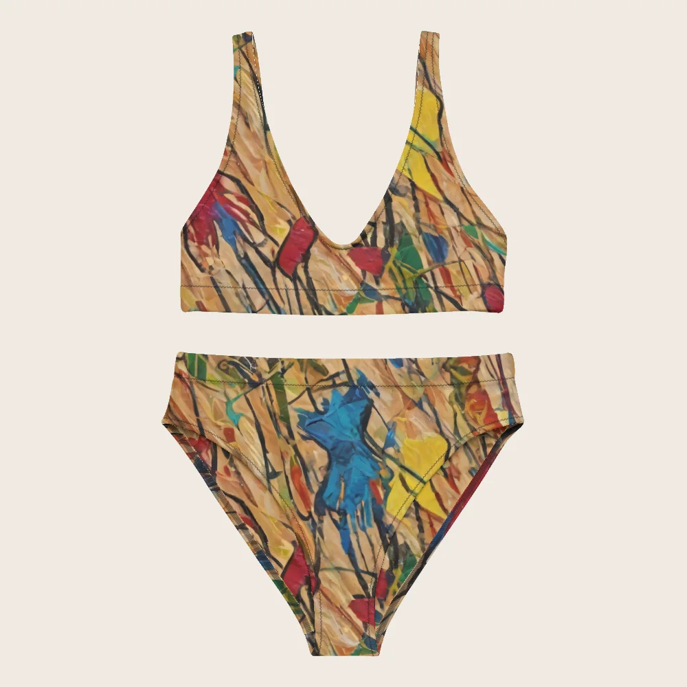 High-Waisted Bikini on model