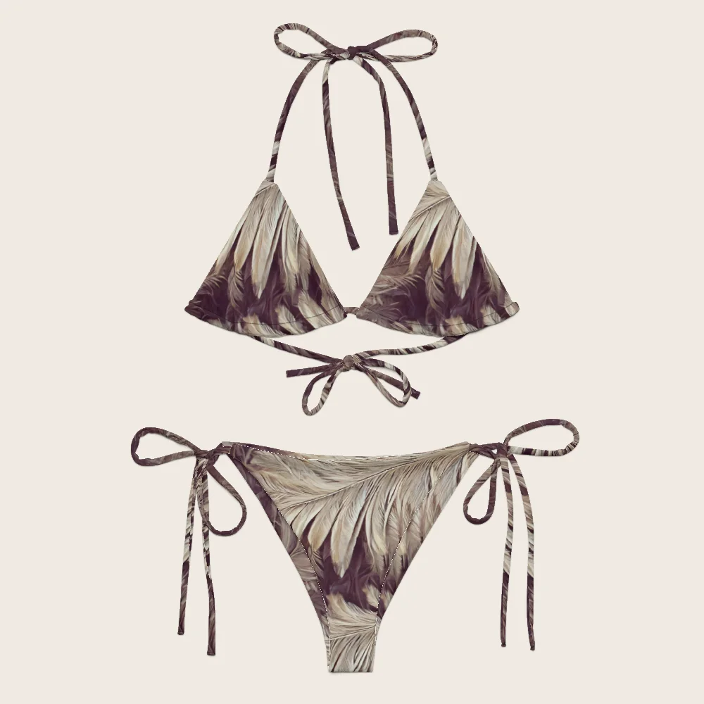 String Bikini on model