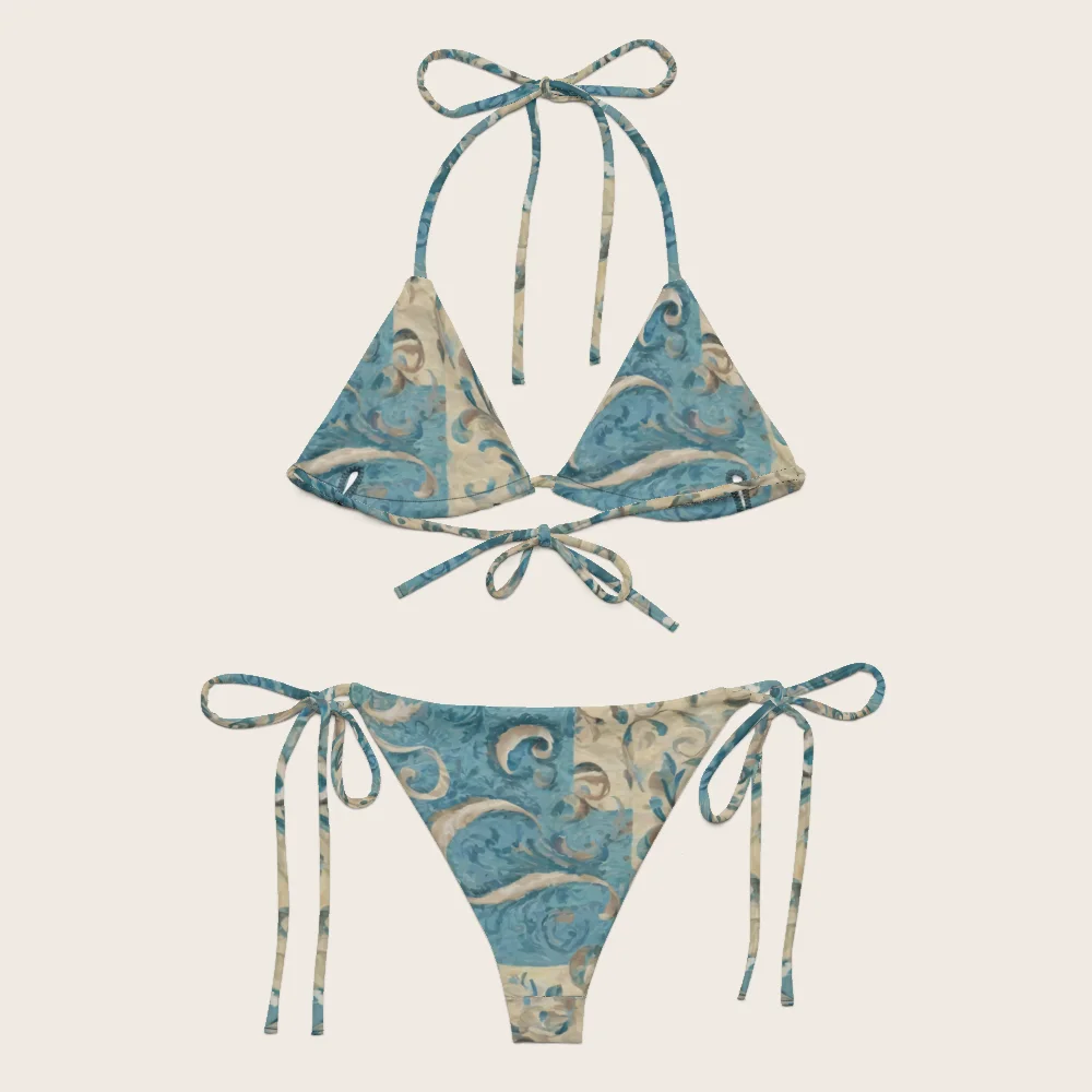 String Bikini on model