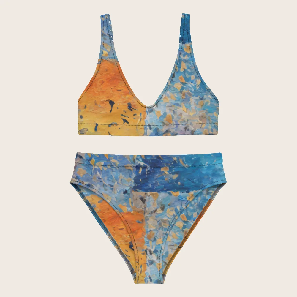 High-Waisted Bikini on model