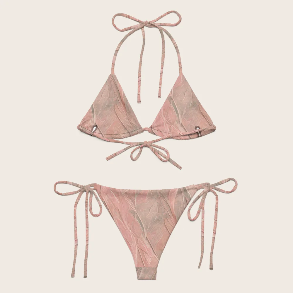 String Bikini on model