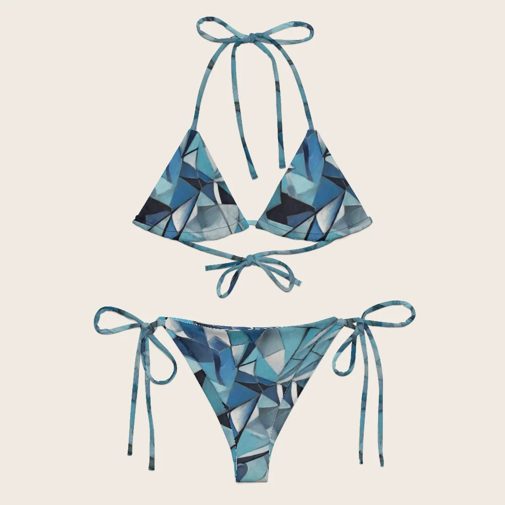 String Bikini on model