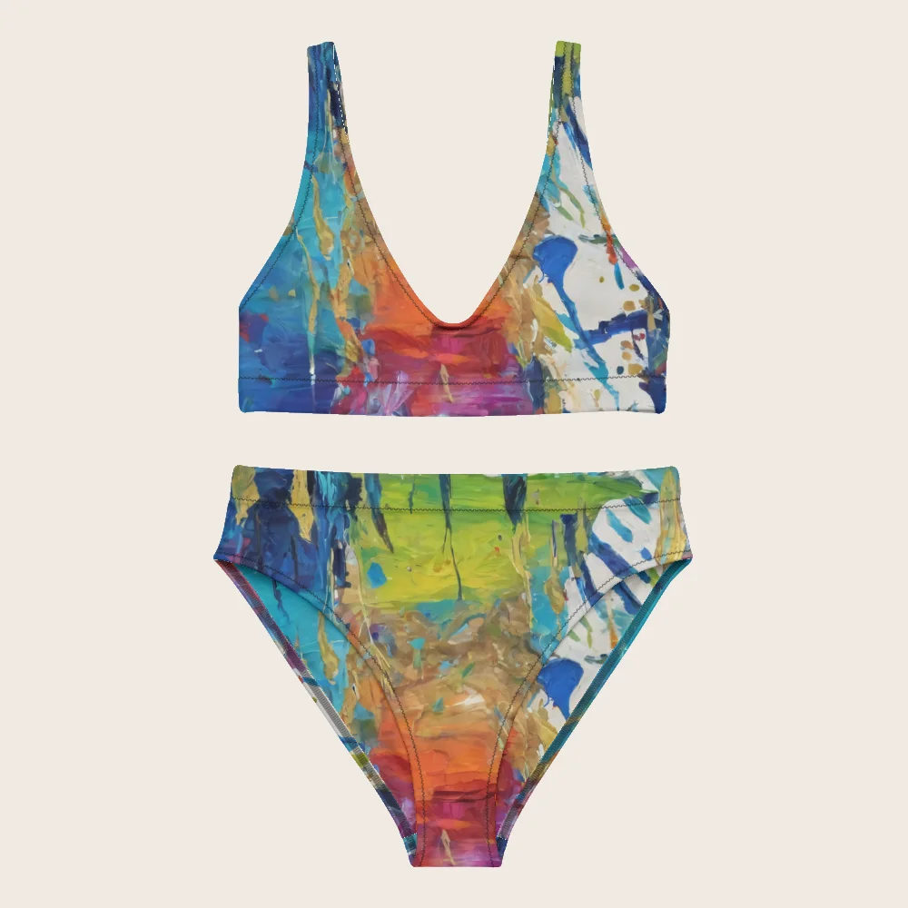 High-Waisted Bikini on model