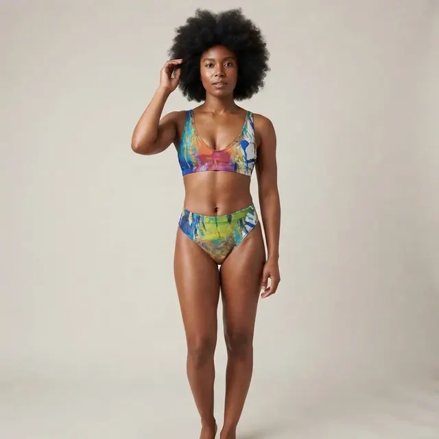 High-Waisted Bikini, one-of-one design B67ABE97