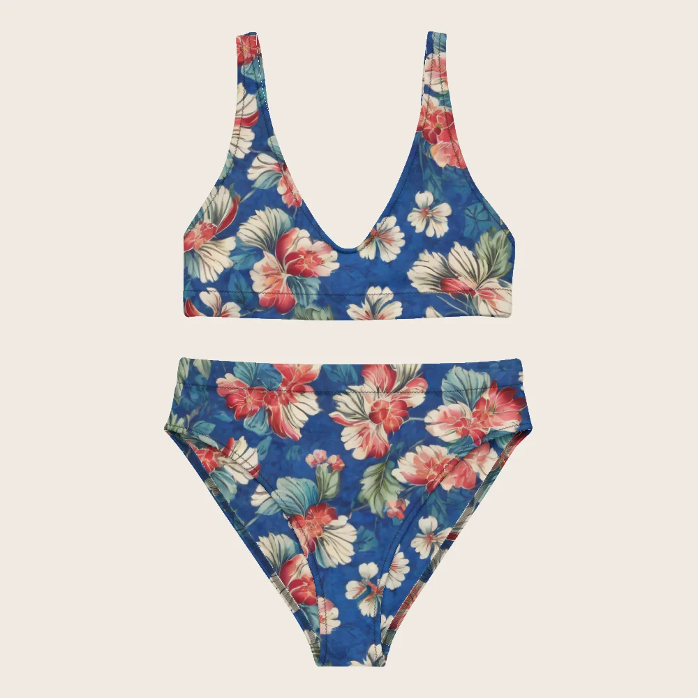 High-Waisted Bikini on model