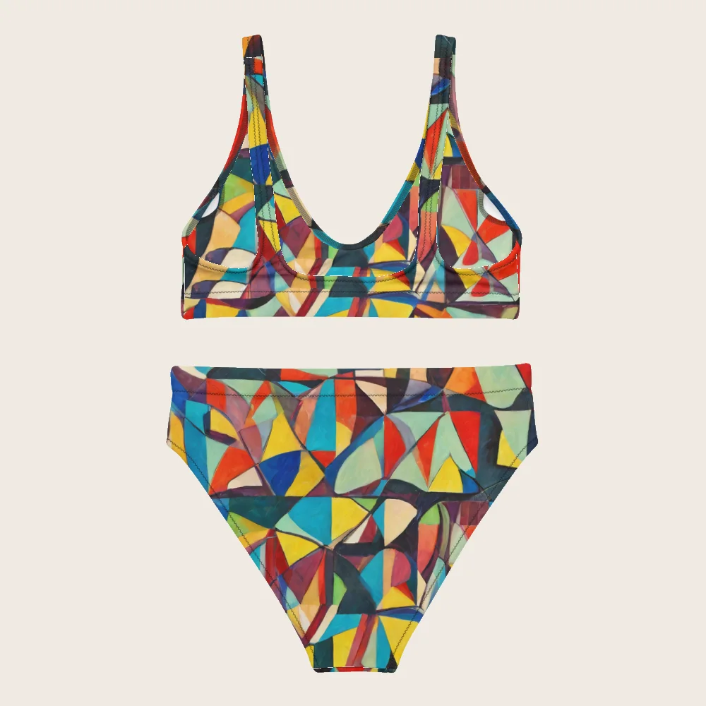 High-Waisted Bikini on model