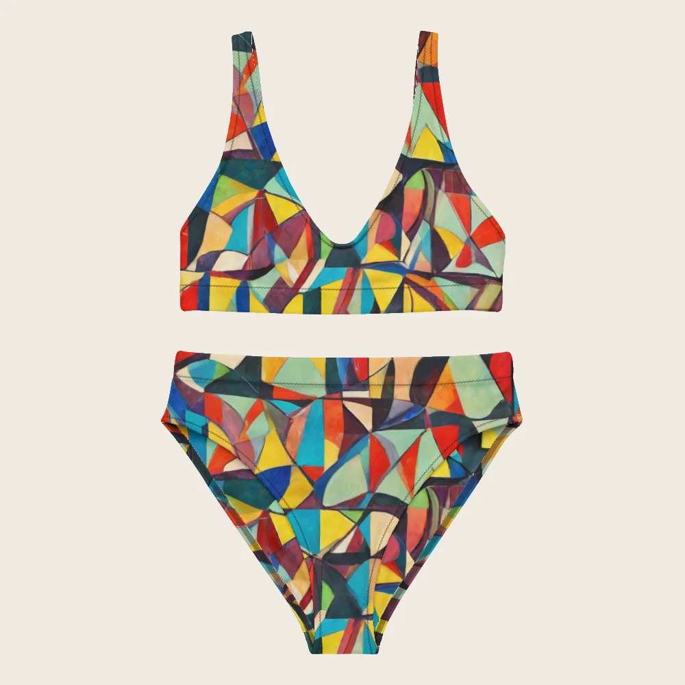 High-Waisted Bikini on model