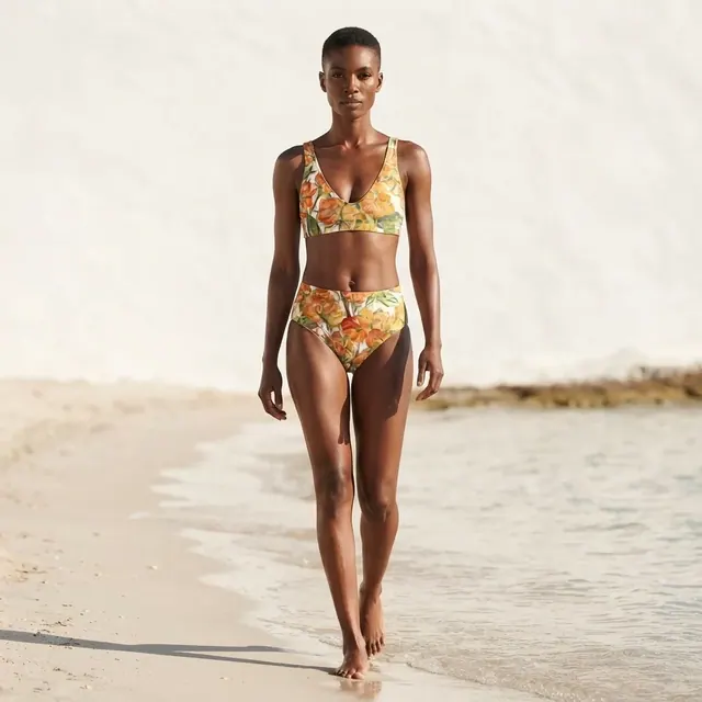 High-Waisted Bikini, one-of-one design AAB506D1