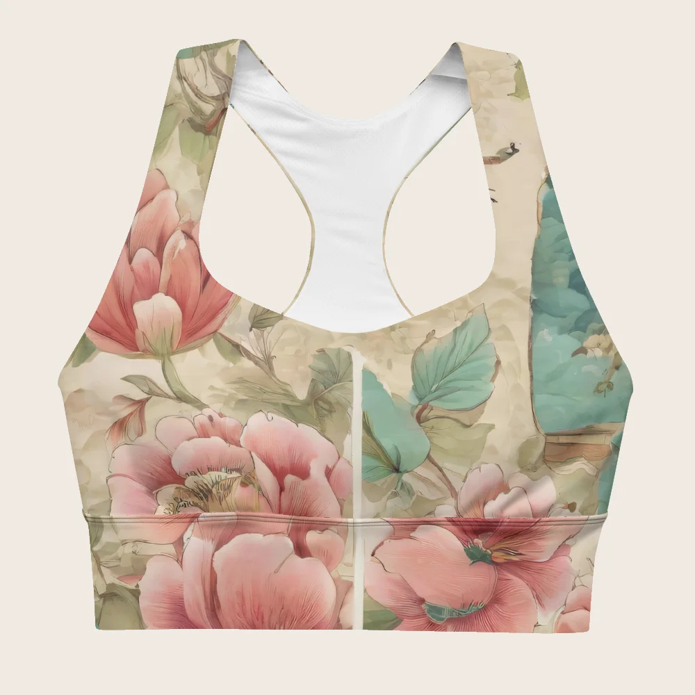 Longline Sports Bra on model