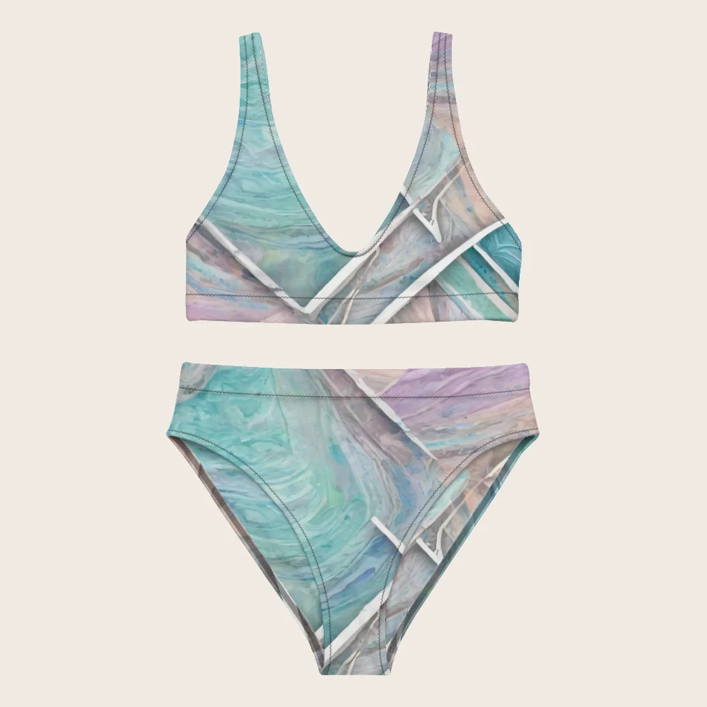 High-Waisted Bikini on model