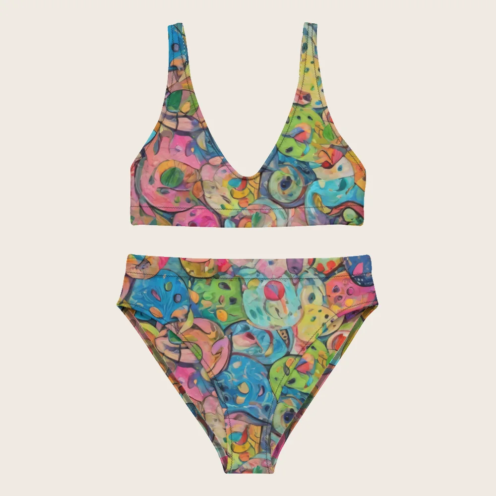 High-Waisted Bikini on model
