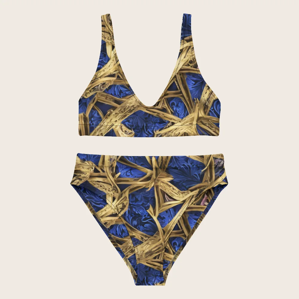 High-Waisted Bikini on model
