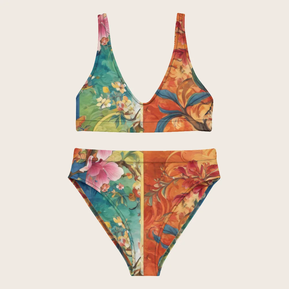 High-Waisted Bikini on model