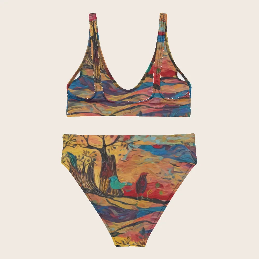 High-Waisted Bikini on model