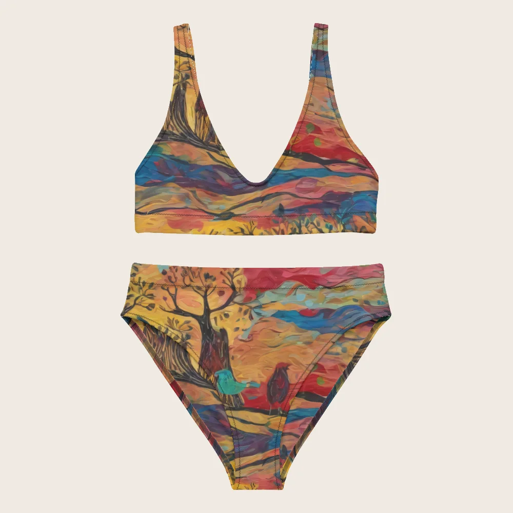 High-Waisted Bikini on model