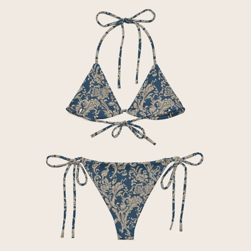 String Bikini on model